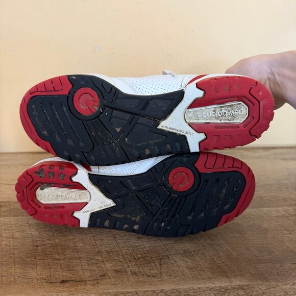 New Balance 550 Mens Size 8 D White Team Red Leather Shoes Sneakers BB550SE1 - Picture 7 of 8